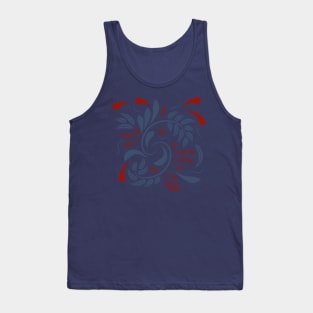 Folk flowers floral art print Flowers abstract art Tank Top